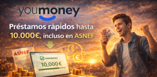YouMoney tú préstamo rápido online de hasta 10000 euros