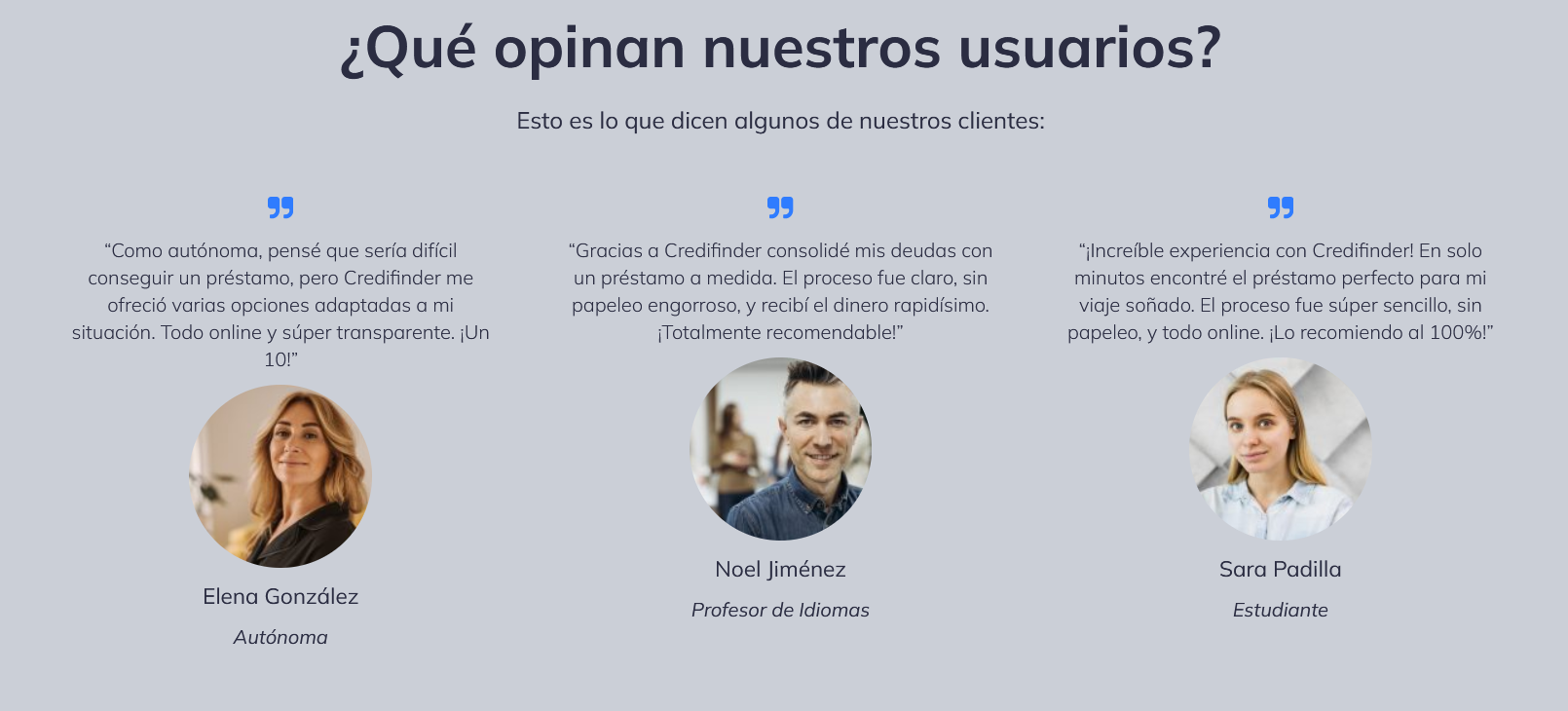 Opinion de usuarios de credifinder