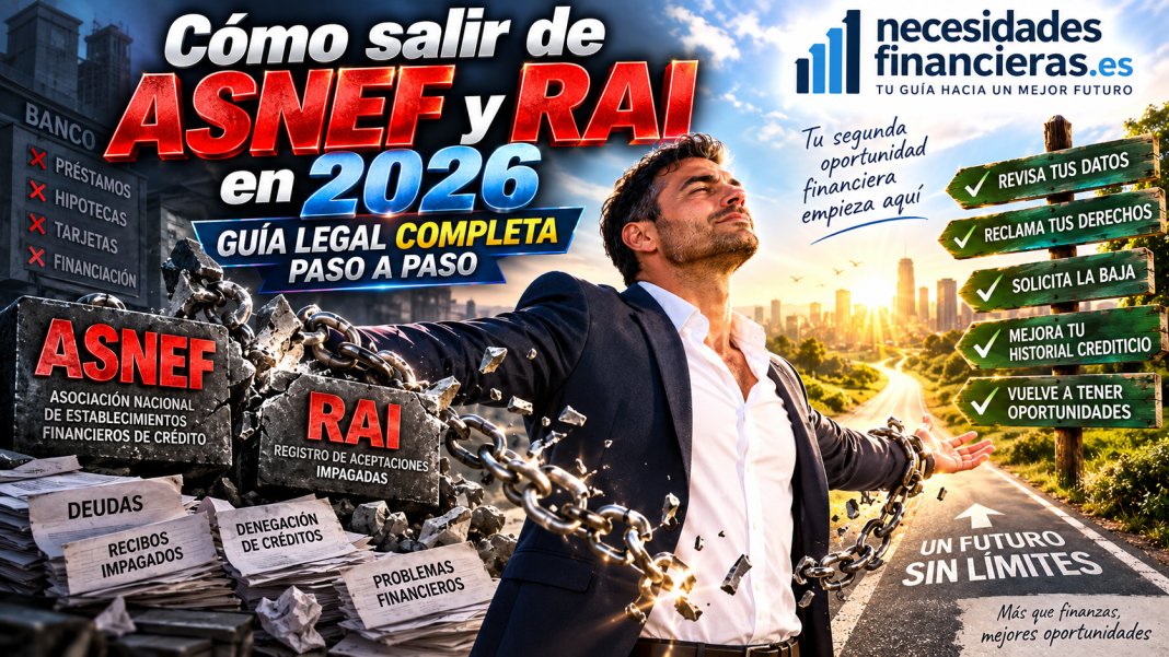 Cómo salir de ASNEF y RAI en 2026: Guía legal completa paso a paso